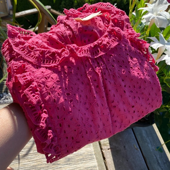 Anthropologie Maeve embroidery top red - Picture 11 of 11